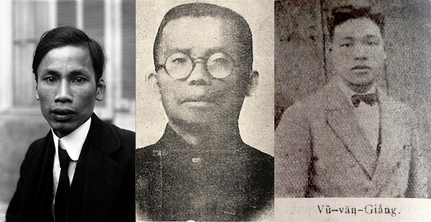 圖三　胡志明（左）成立越南獨立同盟會（簡稱越盟）；阮海臣（中）創立越南革命同盟會（簡稱越革）；武鴻卿（右）是越南國民黨最後的領導人。（來源：維基百科1、2、3）